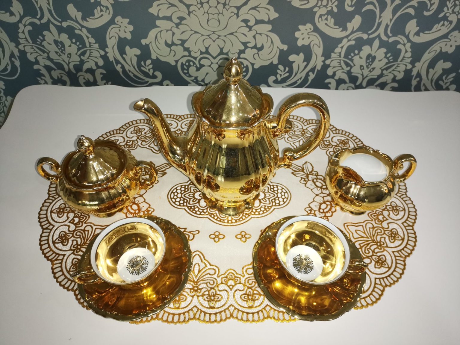 Mokkaservice Bavaria 24 Karat Gold Wert Bavaria Vollvergoldete Mokkaservice - WR Prinzessin Antik GmbH